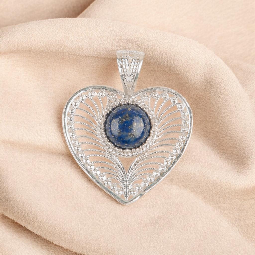 Lapis Lazuli Gemstone 925 Sterling Silver Jewelry Pendant For Engagement Gift CP-15-35