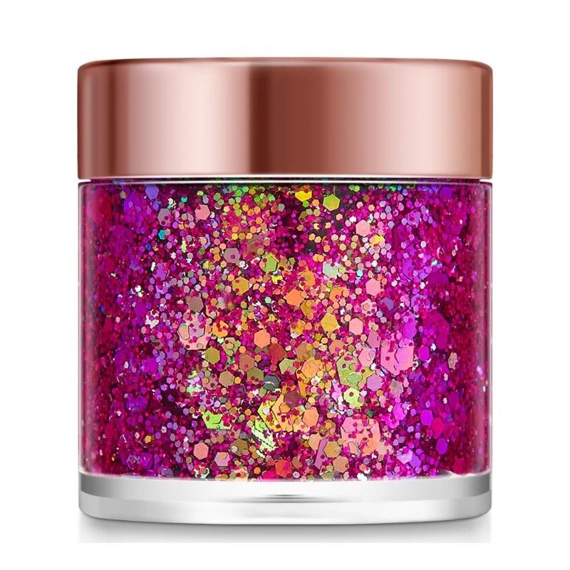 1Pc Sequins Body Glitter Gel Make Up Glitter For Body Face Hair Eyeshadow,Festival Party Carnival Makeup Decorations Longlasting