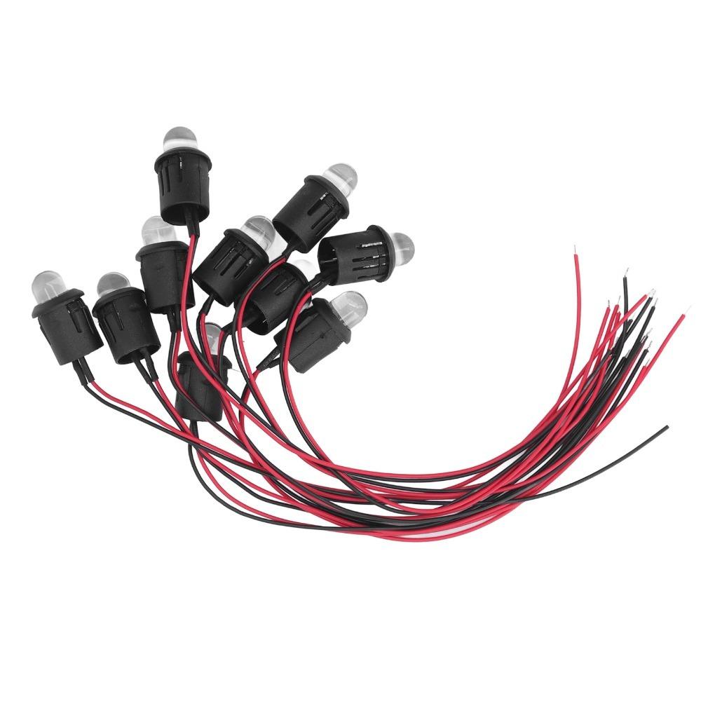 

10PCS 12V LED Diode Light Water Clear Bulb Prewired Emitting Diodes LED Light Lamp Bulb Ship Use жовтий