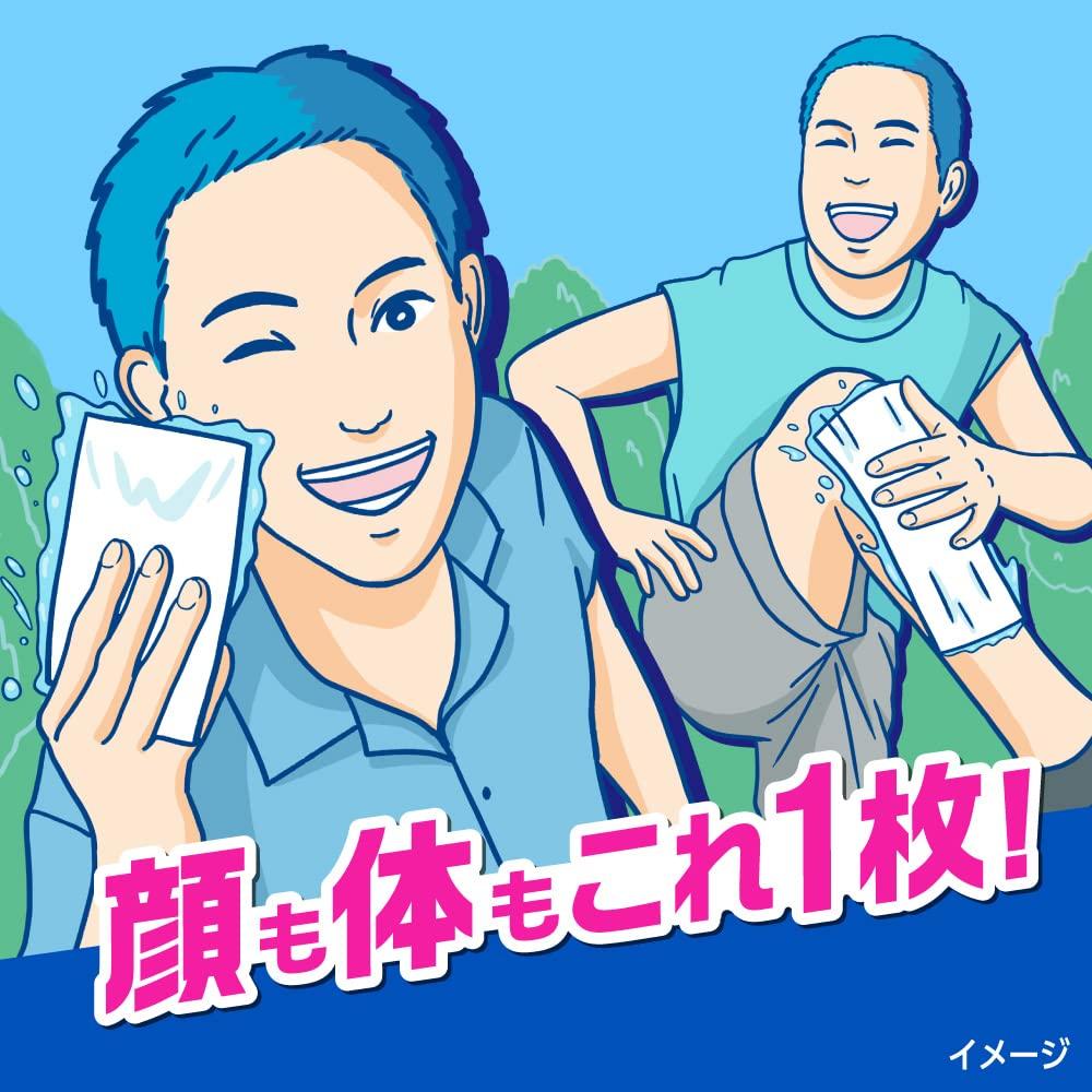 Biore Body Sheet for Face and Face Clean Soap Scent Sheets X Cool Type Cool Ocean Scent Sheets X Uses Originally Developed Tech Men's [Bulk Purchase]