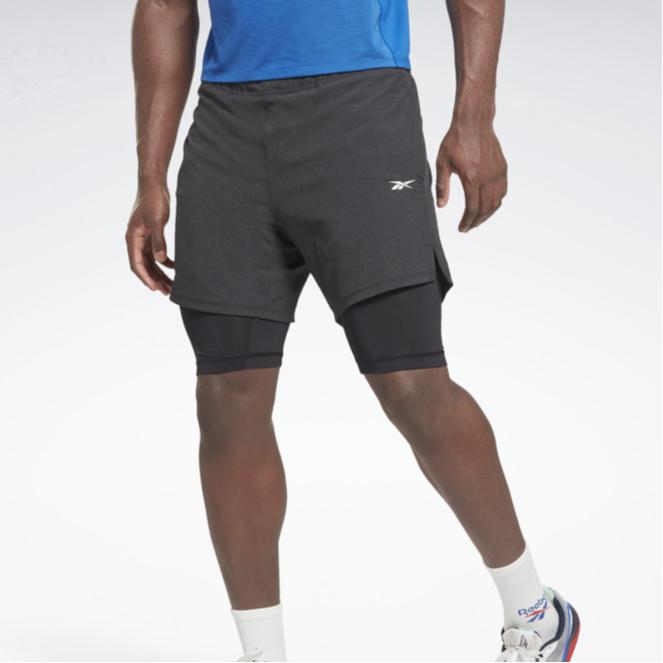 Reebok Solid Color Fitness Training Running Shorts Men Shorts Gray HG4065