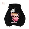 Italian Brain Rot Heart Cappuccino Ballerina Hoodie Print Casual LongSleeve Thin Pullover Wear Cute Graphic Comfortable Material