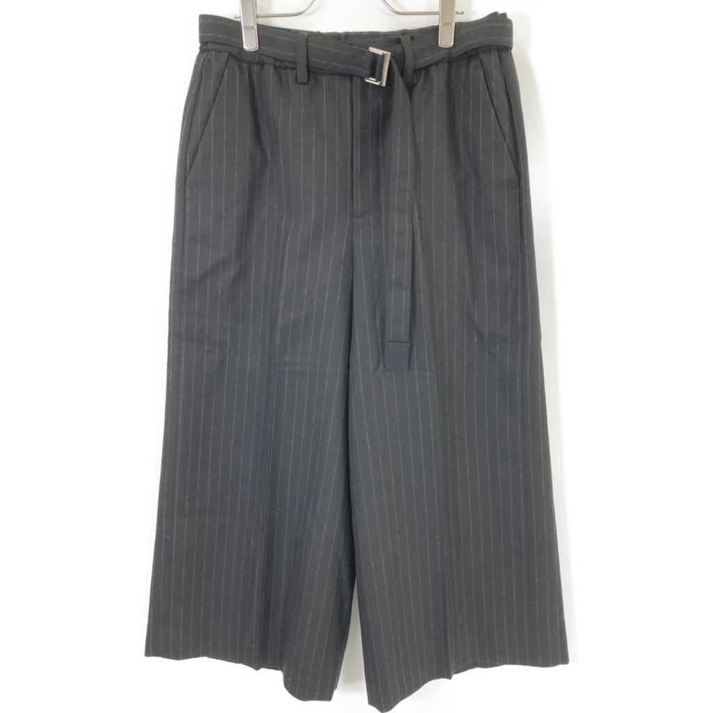 sacai 24-03479M Black Chalk Stripe Pants Bottoms 1 blackUsed