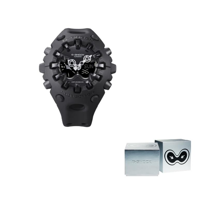Casio GA V01 200m Waterproof Quartz Movement Resin Strap Watch Unisex Black Dial GA-V01A-8APFK