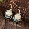 New Vintage Irregular Earring Necklace Circular Pendants Layered Aesthetic Decoration Choker Trend Elegant Jewelry Set for Women