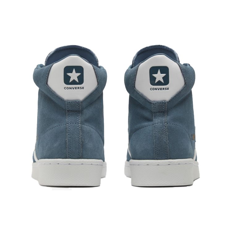 Converse Cons Pro Leather Synthetic Leather Non-Slip Wear-Resistant High-Top Skate Shoes Unisex Sneakers Blue 169503C