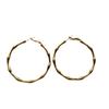 Gold Ring Bamboo Silhouette Earrings Personality High-End Metal Temperament Fashionable Natural Fine Refinement Retro Light Luxury