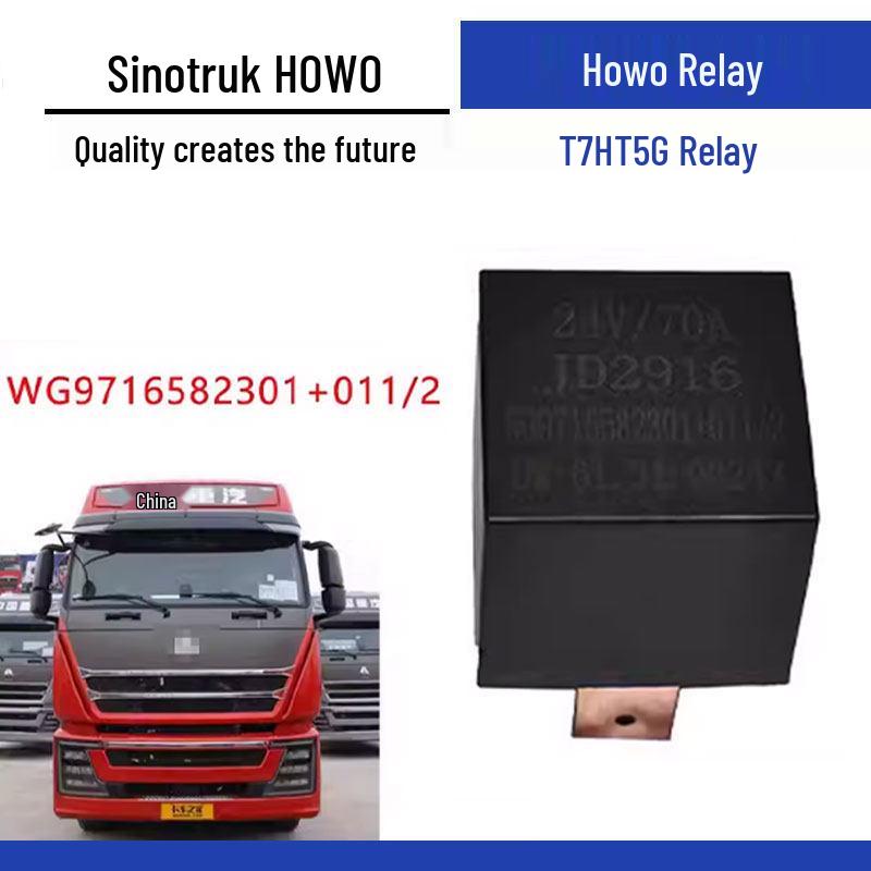 24V 70A Normally Open Relay for Sinotruk Howo T7H T5G, Model WG9716582301+011