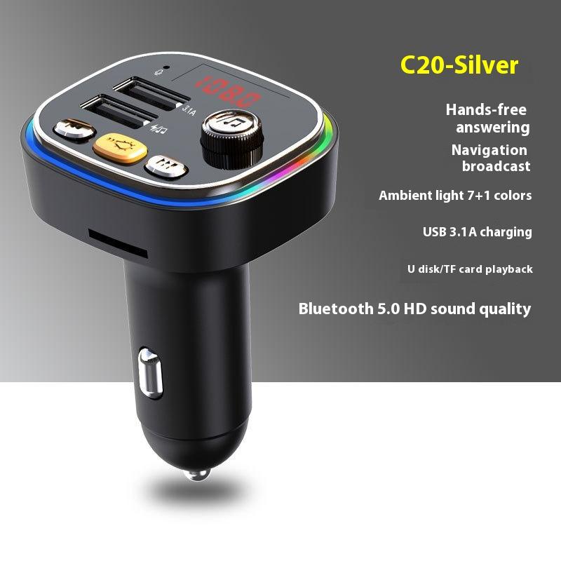 C20 Car Mp3 Bluetooth Player Car Charger Fm Transmitter Bluetooth Hands-free