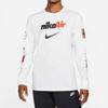 Nike Air Logo Print Breathable Long Sleeve T-Shirt Men Tops White DJ1416-100