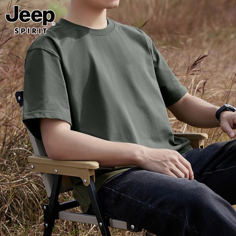 JEEP SPIRIT Men's 220G Cotton Loose-Fit T-Shirt