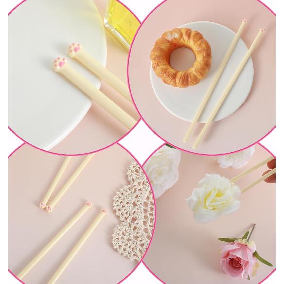4 Pairs Hand Chopsticks, Cat Paw Chopsticks, Snack Chopstick for Clean Hands (2PCS Hand and 2PCS Cat Paw Chopstick)