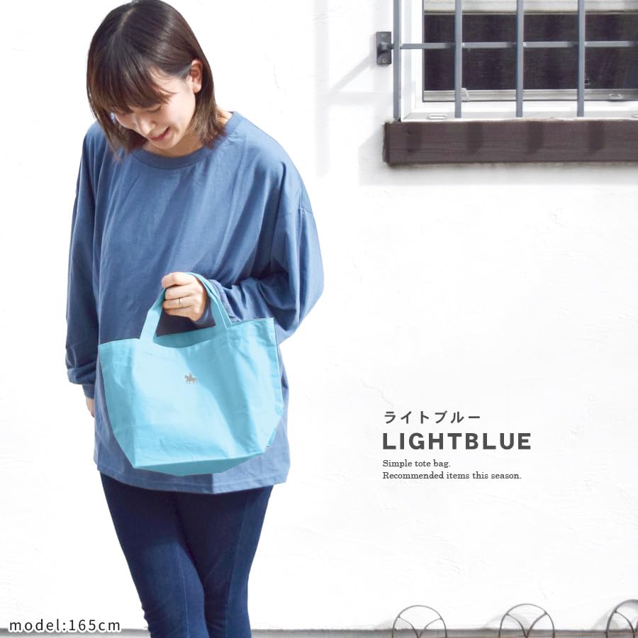 Domain Equestrian Tote Bag Canvas Bag Eco Bag Lunch Bag Walking Bag Lightweight Handbag 0002 [Sendai "Date Masamune" Statue] (Navy)