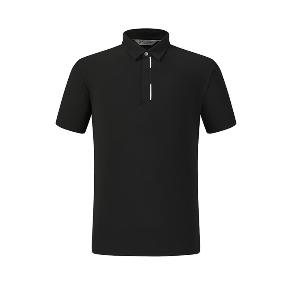 FILA Golf Series Fashion Simple Classic Trendy Personality Sports Casual Versatile Comfortable Knitted Short Sleeve Polo Shirt A11M625111FBK
