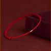 Hand Braided Red Rope Bracelet with Lucky Bead Adjustable Couple Anklet for Valentine Gift Wrist Wear