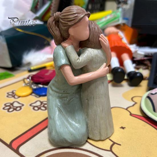 Mutter-Tochter-Figur aus Kunstharz, Mutter-Tochter-Umarmungsstatue, Geburtstagsgeschenk zum Muttertag für Schlafzimmer, Wohnzimmer-Dekor