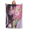Mitsuri Kanroji And Iguro Obanai Blankets Soft Warm Flannel Throw Blanket Plush For Bed Living Room Picnic Travel Home Couch