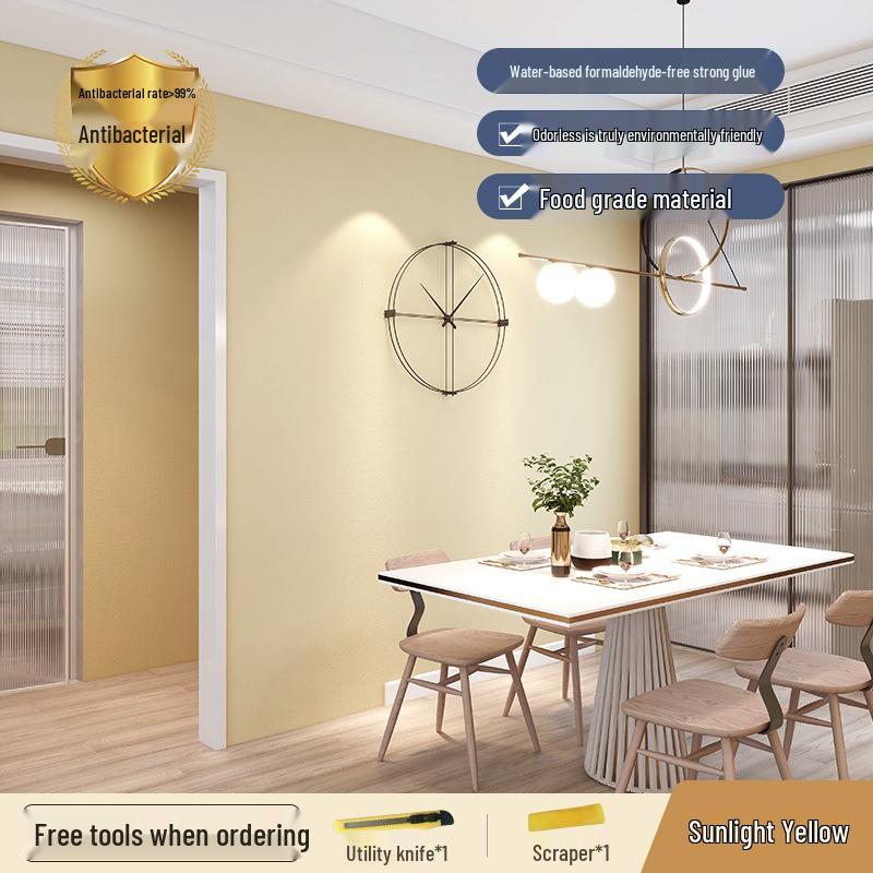 Morandi Solid Color Self-Adhesive Chinese Style Wall Stickers for Dorms and Bedrooms