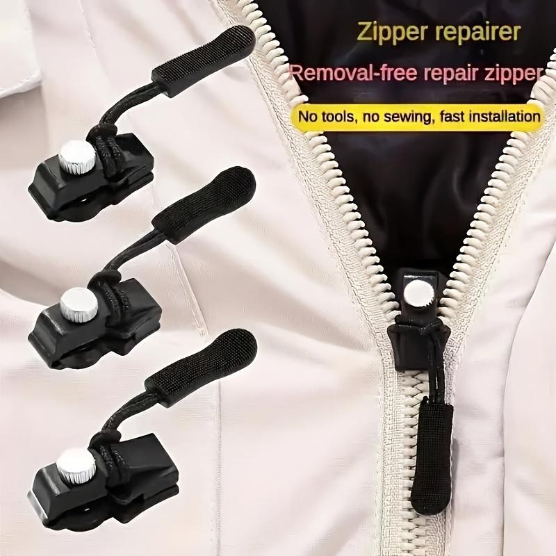 12pcs/3 Sizes Zipper Repairer Detachable Suitable for Bags, Coats, Home Use Tool-Free Replacement Zipper Lock Zipper Head