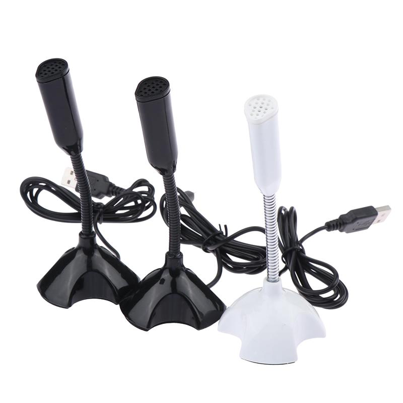 3.5Mm Laptop Microphone Usb Desktop Stand Mic With Holder For Studio Speech Singing Gaming Streaming
