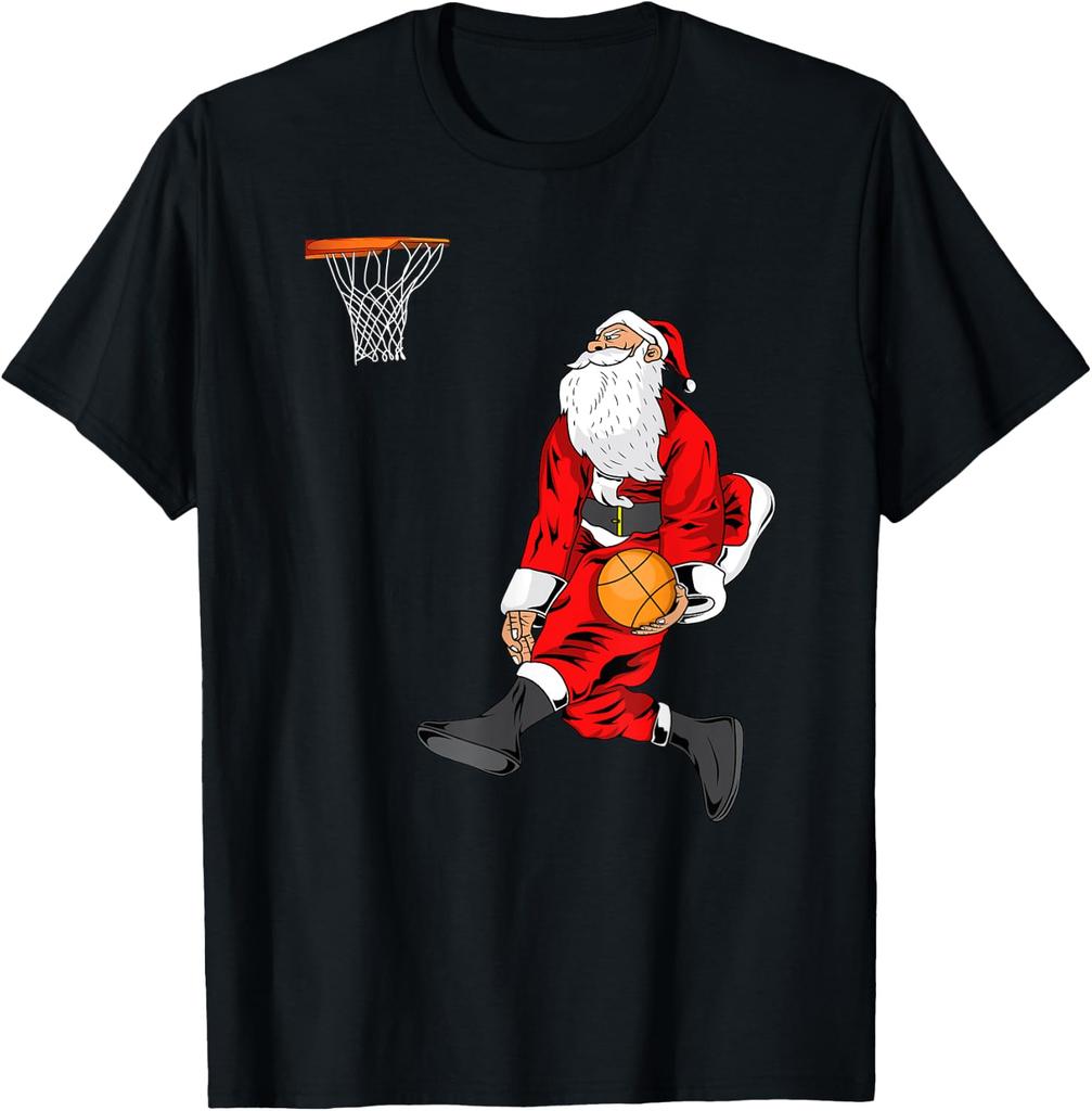 Santa Dunking Basketball Christmas T-shirt