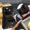 Wysokiej jakości etui na telefon z podstawką pierścieniową i wzorem liczi dla iPhone'a 16 15 14 13 ze smyczą crossbody, ze sztucznej skóry, odporne na upadki