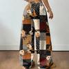 Women's Casual Halloween Print Wide Leg Pants with Elastic Waist and Drawstring for Loose Fit