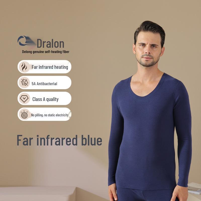 Men's Seamless Velvet Thermal Underwear Set – Self-Heating Top & Bottom for Autumn