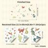Lovely Cartoon Dinosaur Wall Stickers Removable Self-Adhesive Mural for Children Bedroom Background Decor