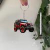 1Pcs Perfect Gift Red Off-Road Vehicle 2D Acrylic Keychain For Car Enthusiasts Christmas Easter Thanksgiving And Halloween