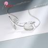 Beautiful Rose Shape Charm Necklace For Women Genuine 925 Sterling Silver Latest Collar Luxury Brand Fashion Jewelry New Mode