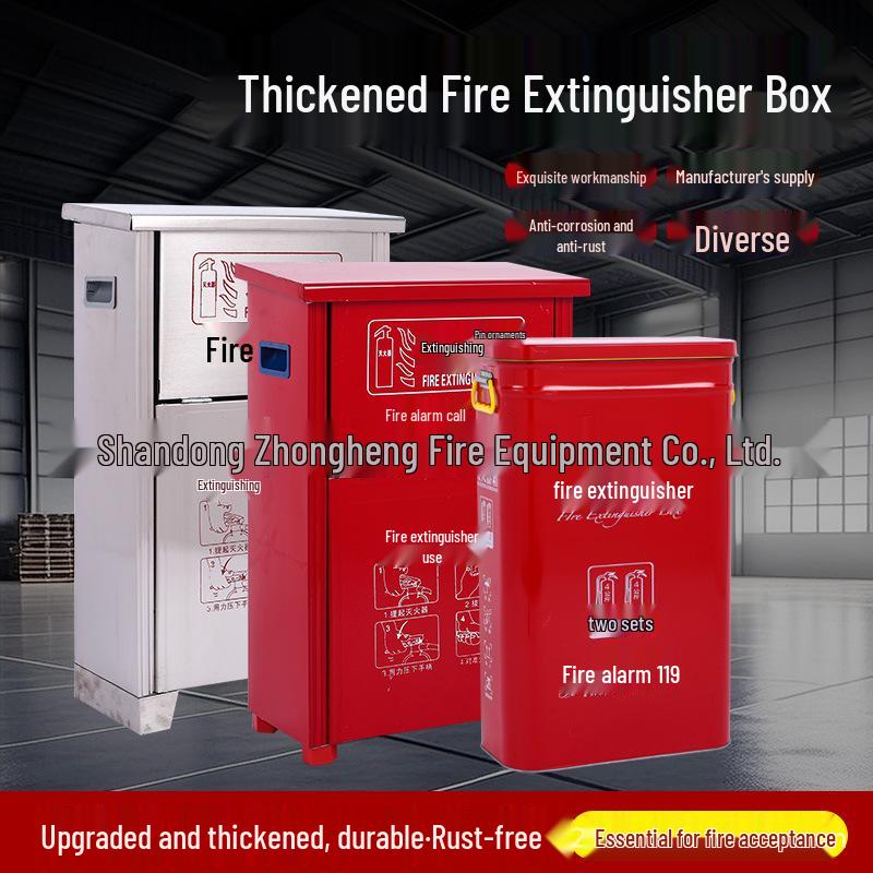Thickened Stainless Steel Fire Extinguisher Box for 4kg Extinguishers