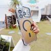 KEYSION Laser Gradient Magnetic Case for MagSafe for iPhone 11 12 13 14 15 17 Pro Max 16Plus Air 17e Lens Stand Shockproof Cover