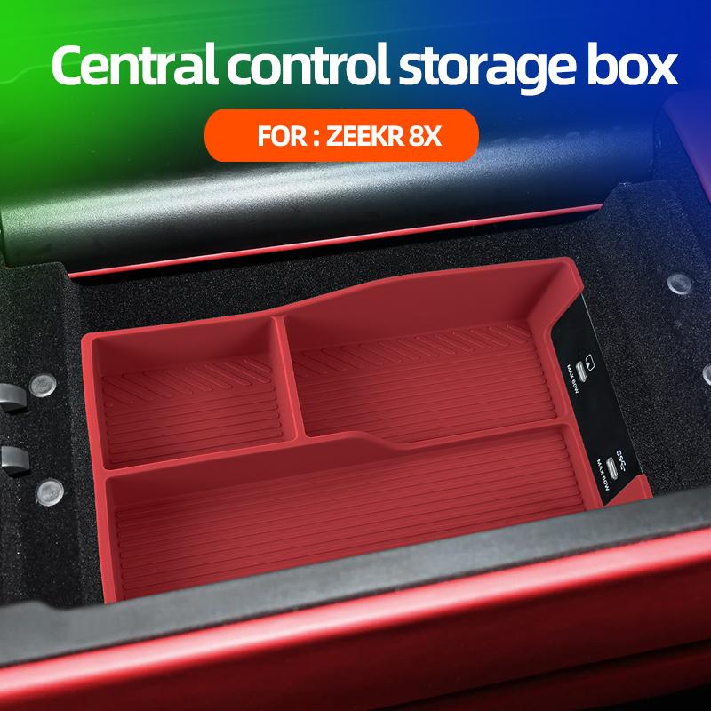 Car-specific storage accessories suitable for Zeekr 8X armrest box storage box compartmentalized organizer accessory