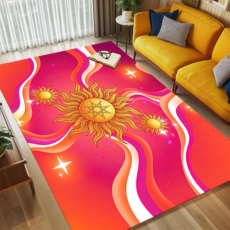 Sunburst Living Room Nonslip Area Rug Soft Carpet For Bedroom Game Playroom Sofa Office Home Decor Doormat Christmas Gift C929613