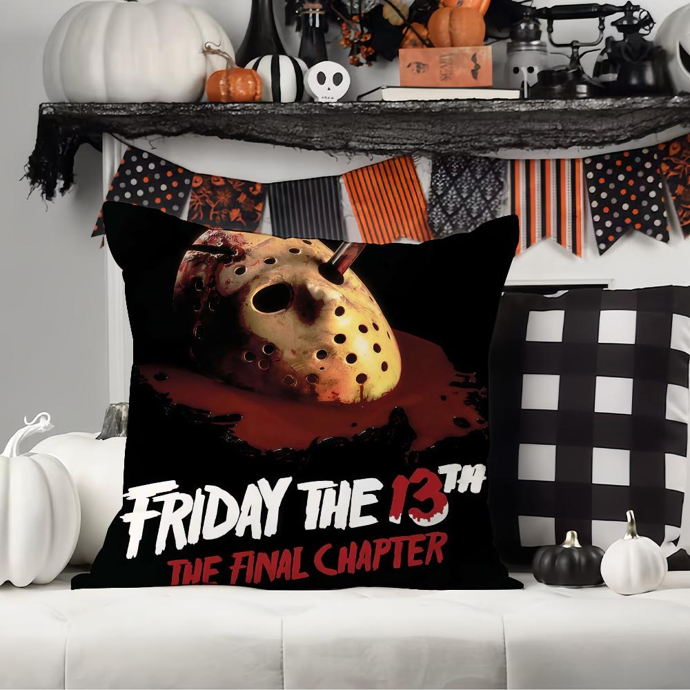 Horror movie F-Friday T-The 1-13th  Pillow Case Office Cushions Suitable For Sofa Car Bedroom Decorative Cushion Cover
