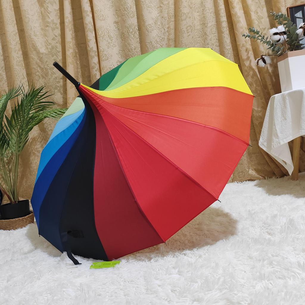 Baota 16-Rib Sun & Rain Bridal Photography Umbrella with Lace Trim and Curved Handle