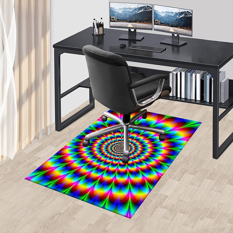 1PC Psychedelic Kaleidoscope Extra Large Non Slip Floor carpet, Office, family, bedroom, Large Area Rug Indoor Rugs, Vibrant Colors