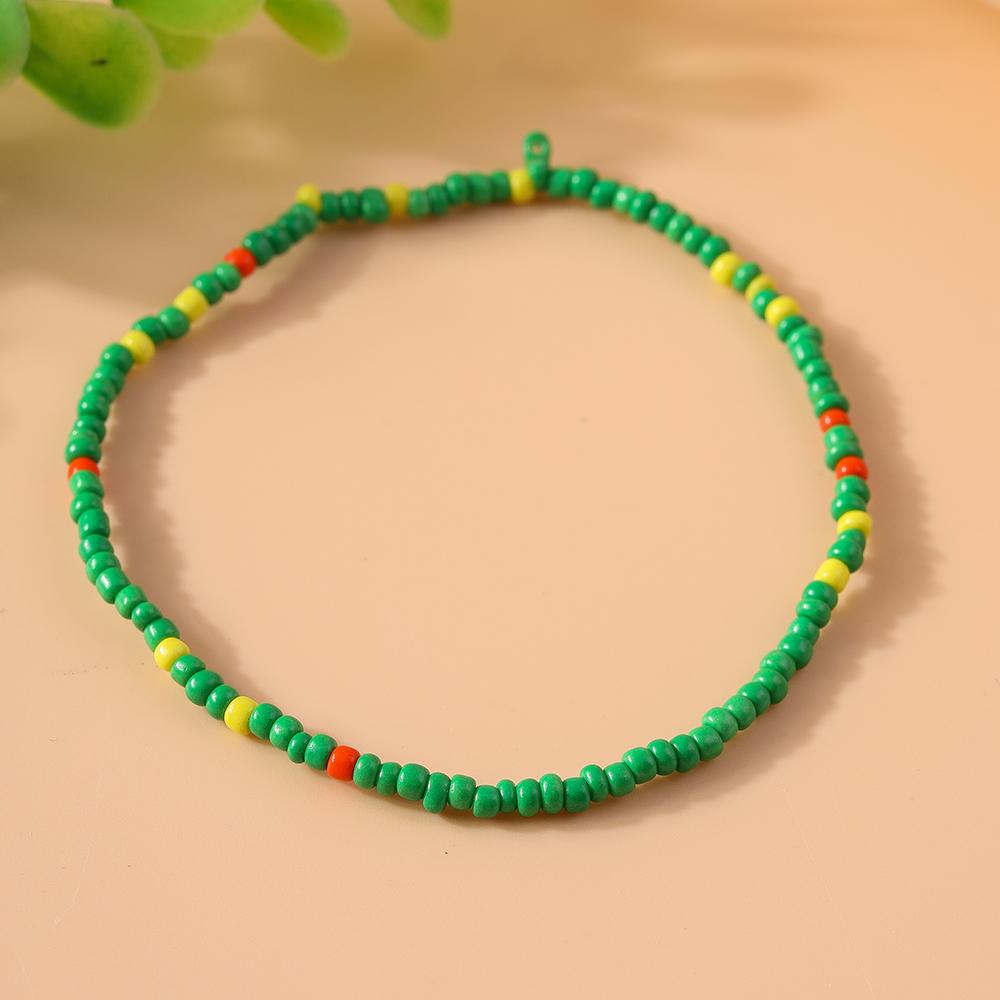Bohemian Handmade Colorful Beads Anklet Summer Beach Beaded Ankle Bracelet Women Girls Holiday Jewelry Gifts