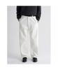 Curved Cotton Pants White