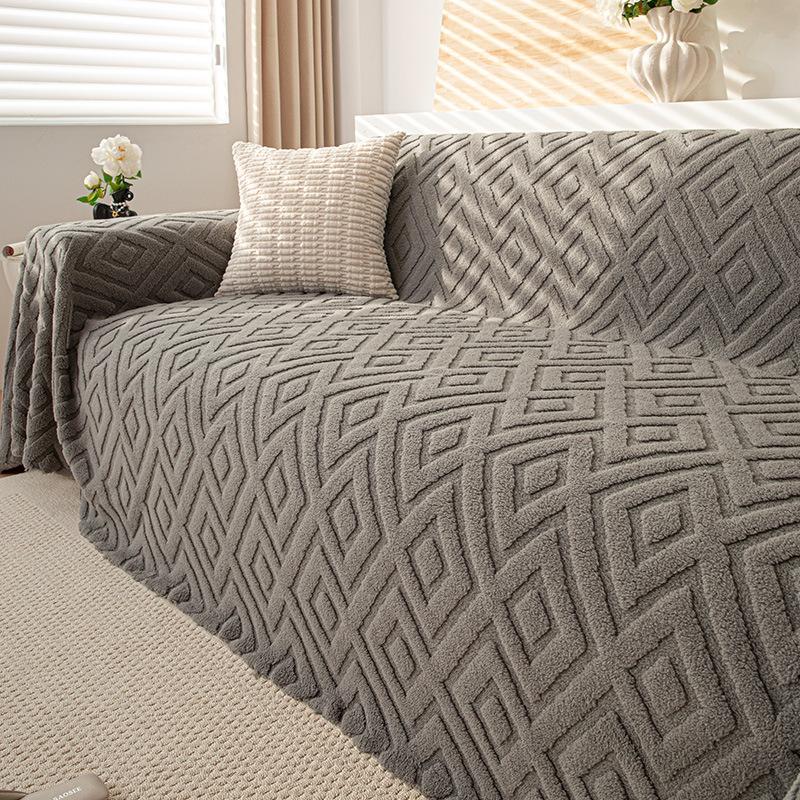 

Бархатное пледовое покрывало для дивана One Piece | Приятное на ощупь, Подходит для всех сезонов Подходит для кухонных и гостиных диванов 1/2 /3/4 места 180 * 130cm single pack