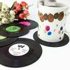 6 Stück Schallplatten-Untersetzer, leicht zu reinigen, leichte Retro-Schallplatten-Untersetzer für Zuhause, Restaurant, Bar, Party