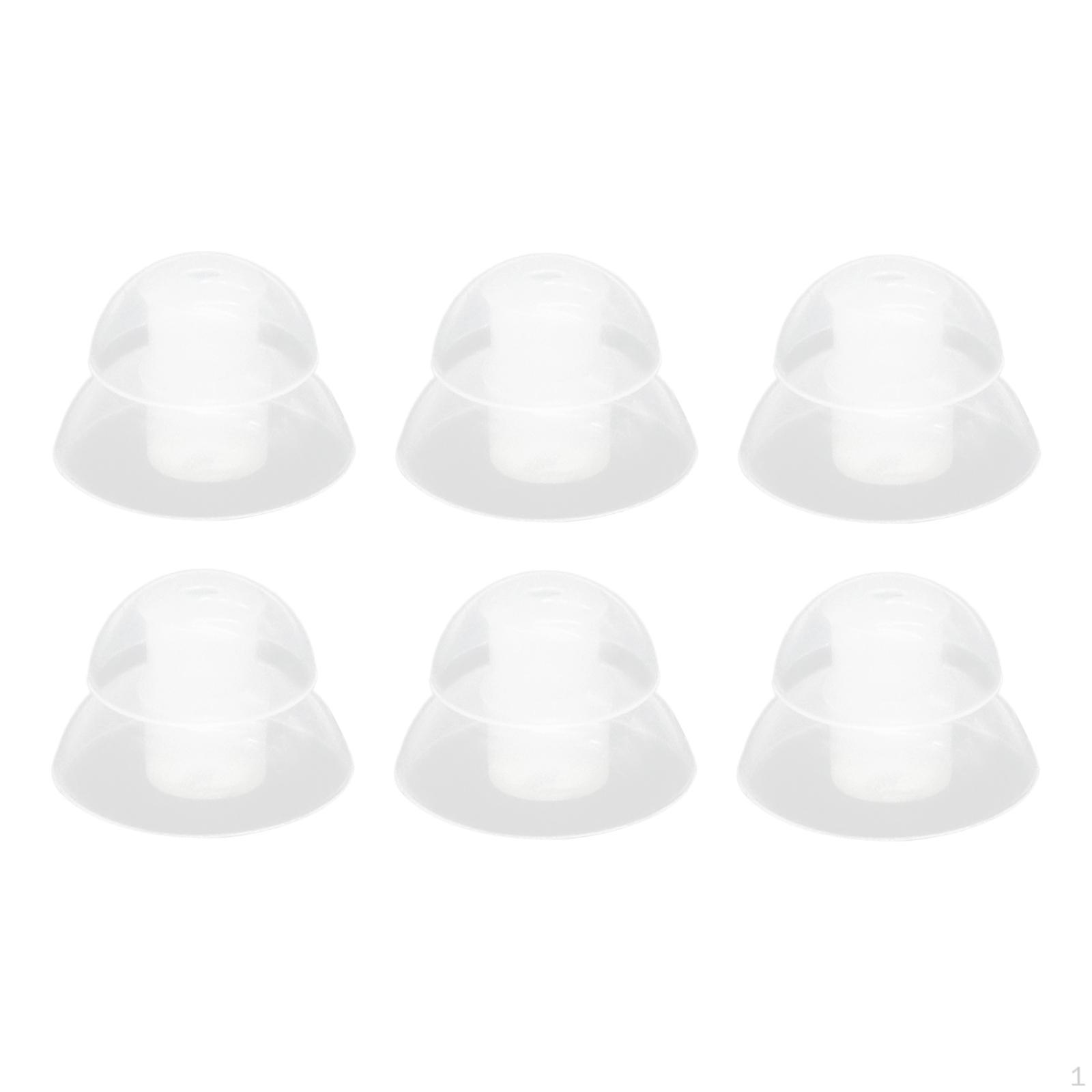 

6 шт. Насадки для наушников, крышки, силиконовые затычки для ушей, портативные мягкие амбушюры, гелевые вкладыши для аудиовхода Clear Inner 1.5mm