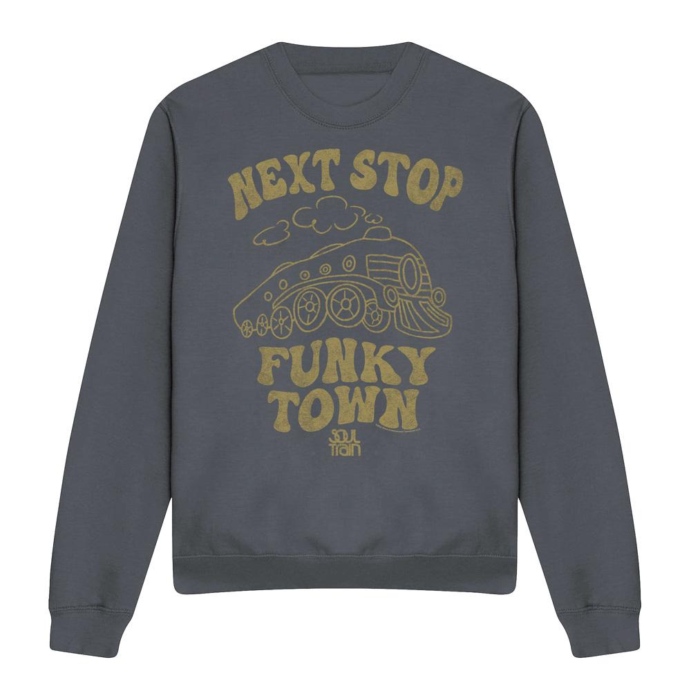 BET Unisex-Sweatshirt für Erwachsene „Soul Train Next Stop“