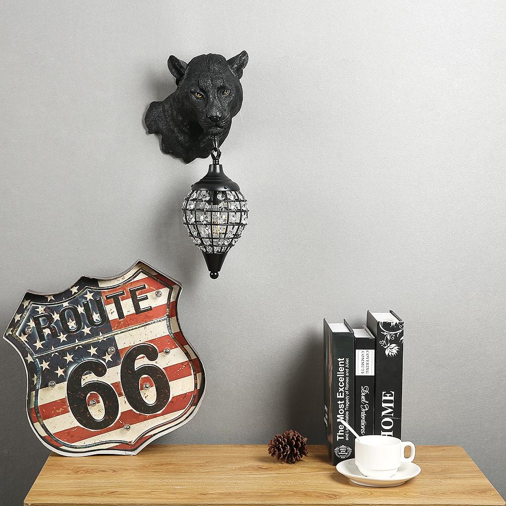 Animal Leopard Led Wall Lamp Living Room Decoration Corridor Lighting Designer Black Panther Wall Lights for Home Decor Fixtures