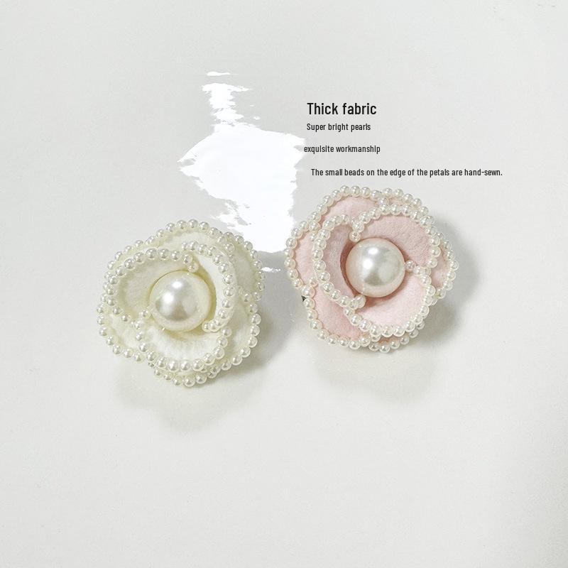 Camellia Pearl Brooch: Elegant Women's High-End Pin Accessory