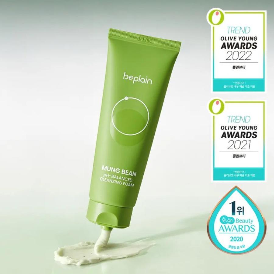 beplain Mung Bean pH-Balanced Cleansing Foam 80ml