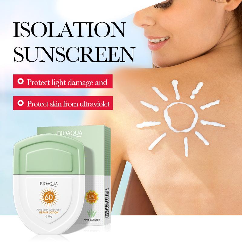 BIOAOUA Erfrischende Barrierecreme Aloe Vera Reparierende Sonnenschutzlotion