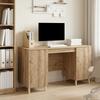 Artisan Oak Desk Particleboard Top with Eucalyptus Legs 142.5 x 50 x 75 cm
