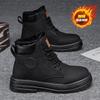 Martin Stiefel Herren Winter Herrenschuhe Fleece Thermische Baumwollschuhe High-Top Schuhe Workwear Schneestiefel Retro Rhabarberstiefel